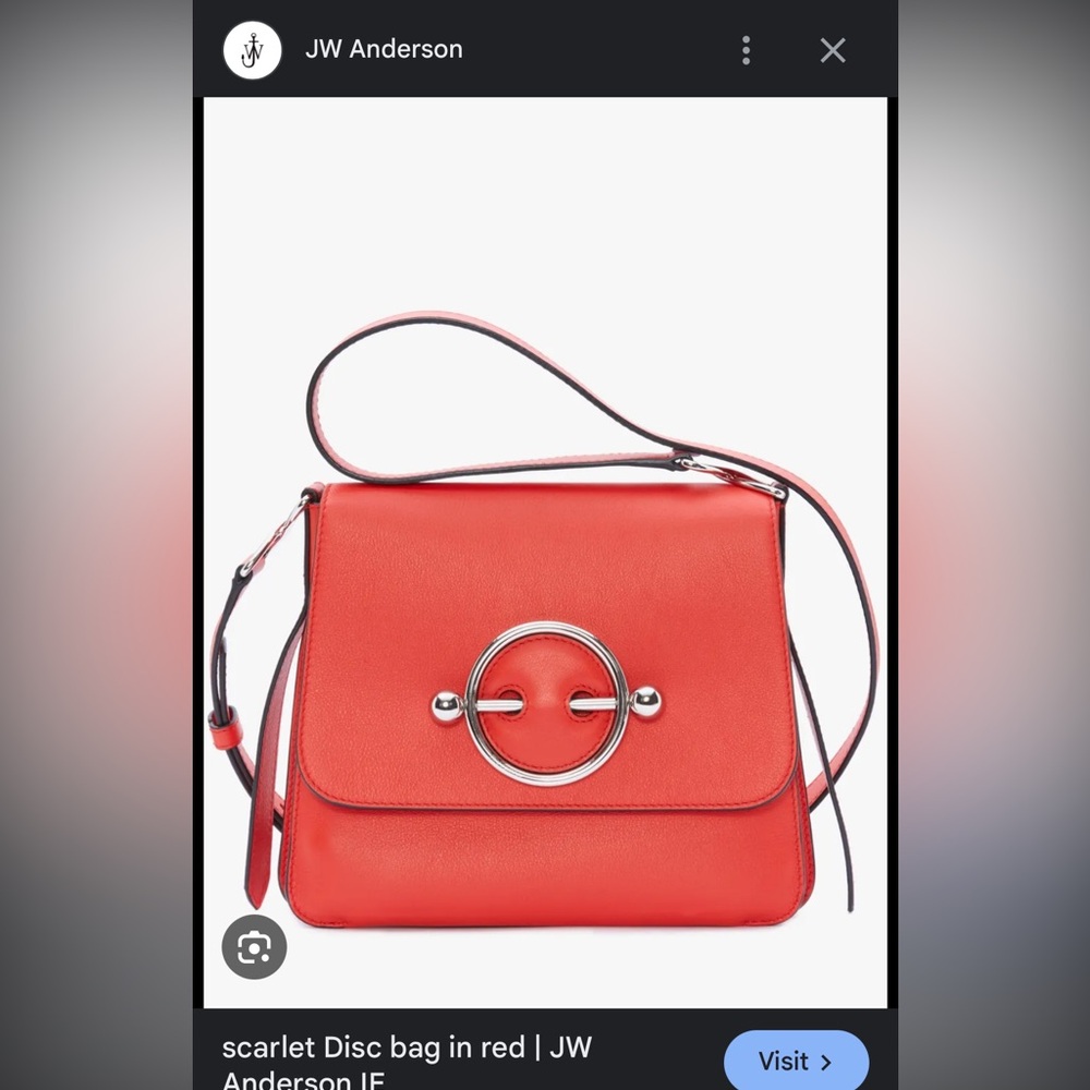 JW Anderson Scarlet Disc Bag